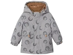 Lil Atelier wet weather printet vinterjakke med planeter